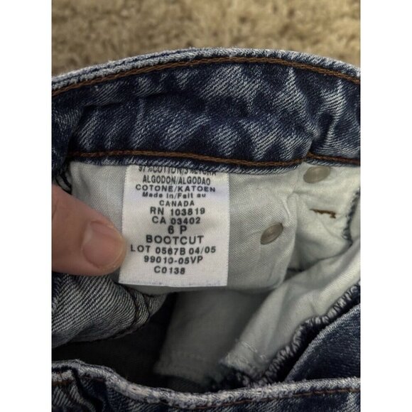 Vintage HARLEY DAVIDSON Womens Relaxed Bootcut Mid Rise Jeans Sz 6P 30x28 Y2k - Picture 4 of 12